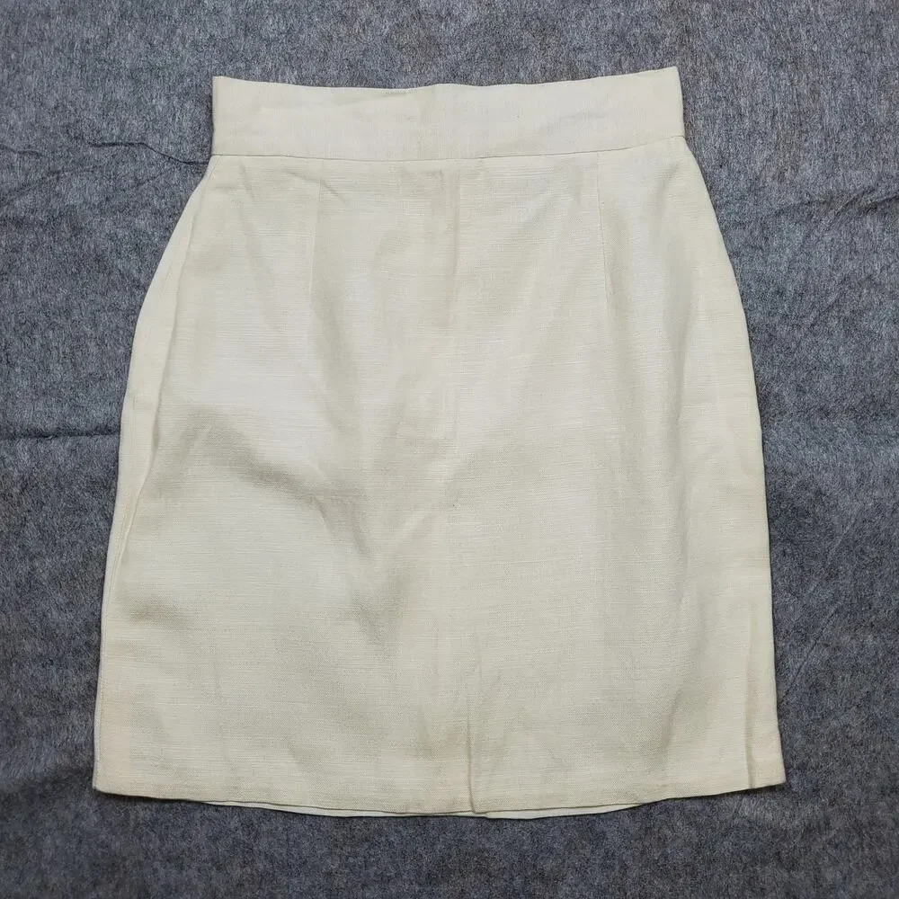 Vintage Vilma Alexander Skirt Womens Size 8 Linen Mini High Waist Old‎ Money